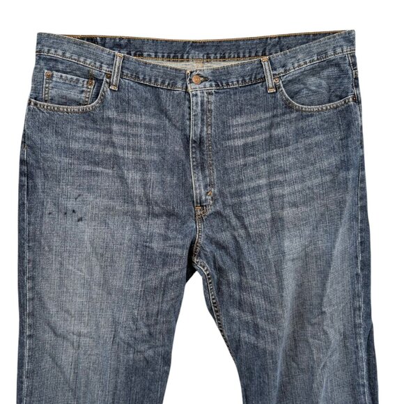 Levis 550 Relaxed Fit Jeans Mens Blue Dark Wash Cotton Denim Size 46x32 - Picture 3 of 12